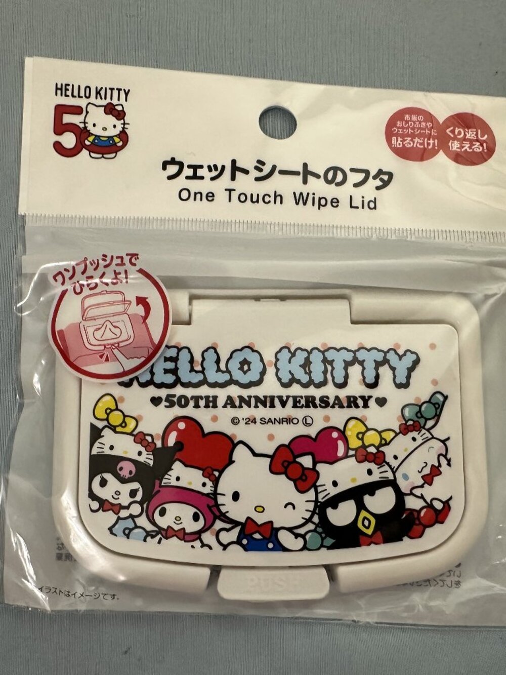 Sanrio Hello Kitty 50th Anniversary One Touch Wipe Lid